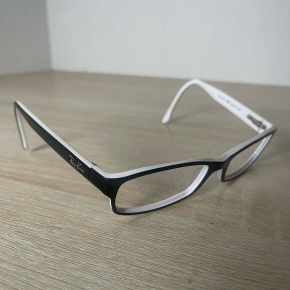 Ray-Ban RB5114 2097 Rectangle Black White Eyeglasses Frame Only 52-16-135 - Picture 1 of 8